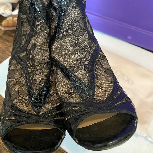 AUTHENTIC Jimmy Choo ankle peep toe boots. PURCHASED IN LONDON - Picture 3 of 10